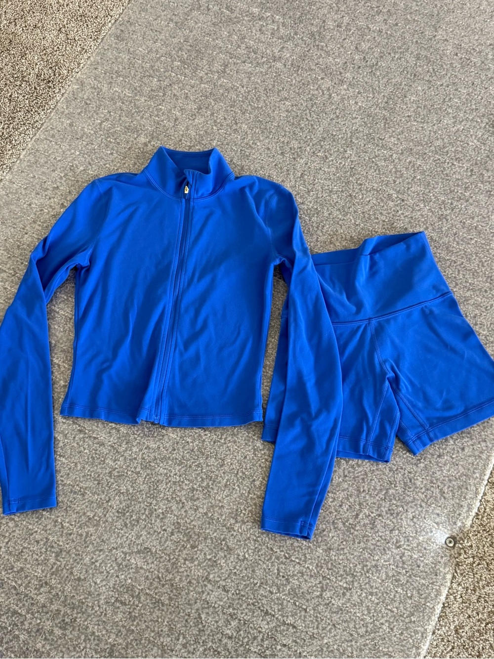 Aritzia Royal Blue Zip-Up Set, 2-Piece 0/xs